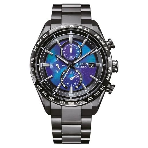 Citizen orologio cronografo eco-drive uomo con cinturino in titanio at8285-68z