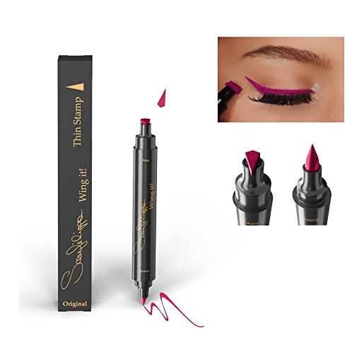 Sanfilippo wing it!Eyeliner and eye wing stamp- eyeliner con stampino- stampino piccolo bright pink