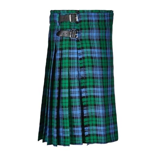 Magnificent Sport tradizionale campbell tartan 5 yard kilt scozia scottish kilt highlander kilt kilt per uomo, verde, 42w uk