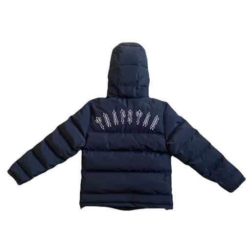 WangYangg trapstar piumino con cappuccio con cerniera, giacca trapuntata invernale da uomo, gilets con chiusura lampo