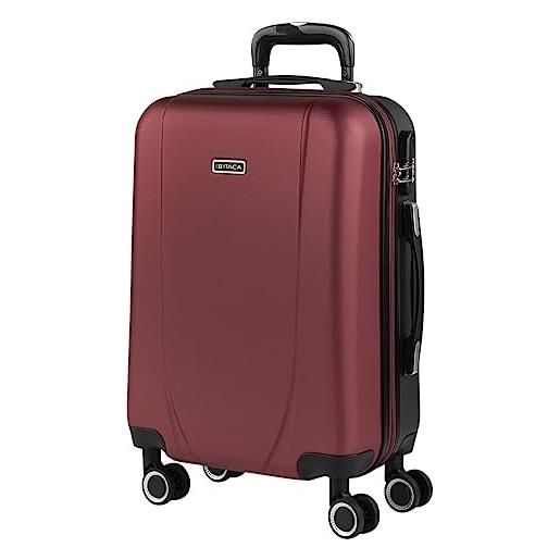 ITACA - set valigie - set valigie rigide offerte. Valigia grande rigida, valigia media rigida e bagaglio a mano. Set di valigie con lucchetto combinazione tsa 71115, granato-antracite