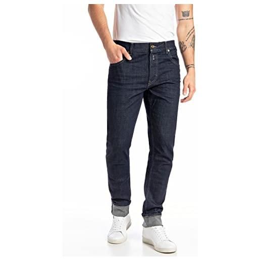 Replay topolino jeans, 007 blu scuro, 30w x 30l uomo