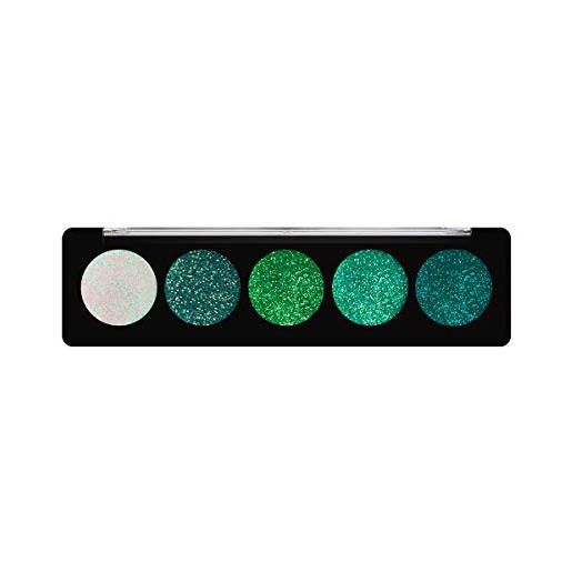 Profusion Cosmetics palette 5 tonalità ombretti glitter Profusion Cosmetics emerald gems