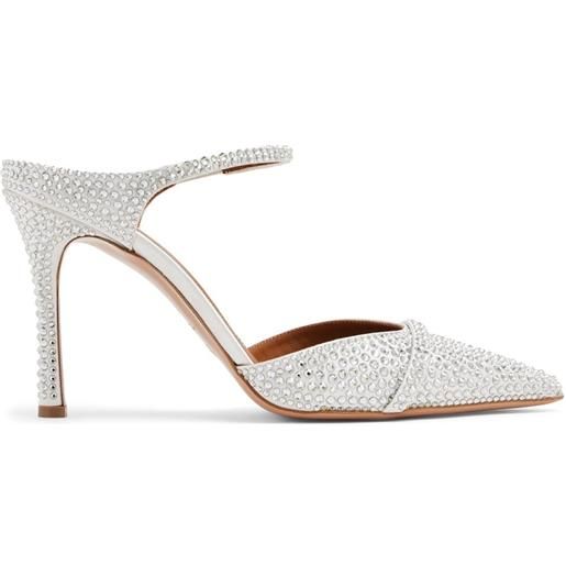 Malone Souliers mules con strass uma - argento