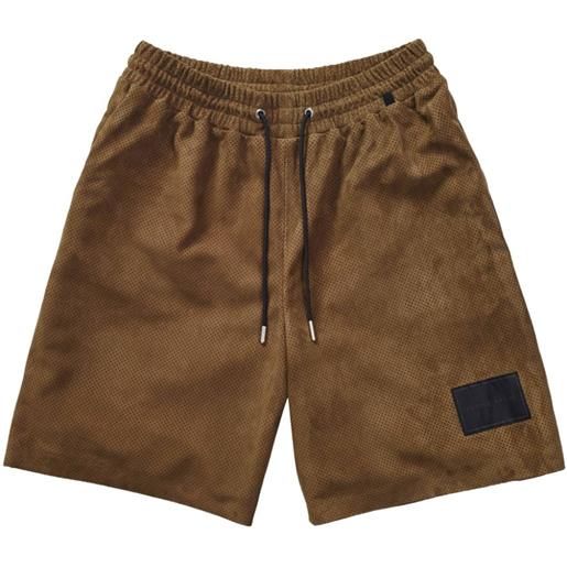 Purple Brand shorts sportivi con applicazione - marrone
