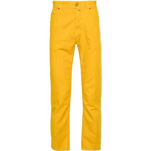 Jacob Cohën pantaloni crop scott - giallo