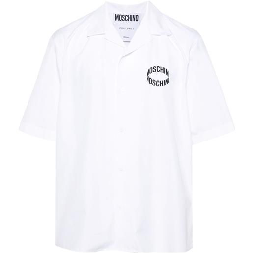 Moschino camicia con logo - bianco