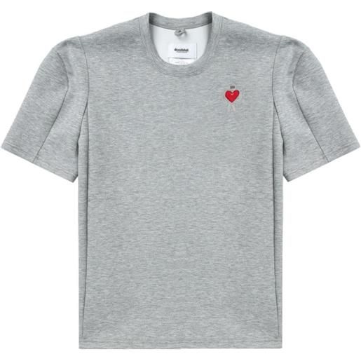 Doublet t-shirt con ricamo - grigio