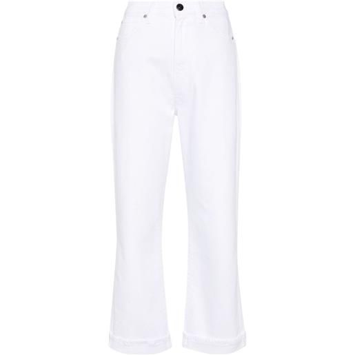 3x1 jeans dritti claudia a vita media - bianco