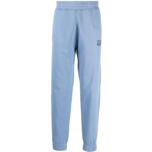 Maison Kitsuné pantaloni sportivi bold fox - blu