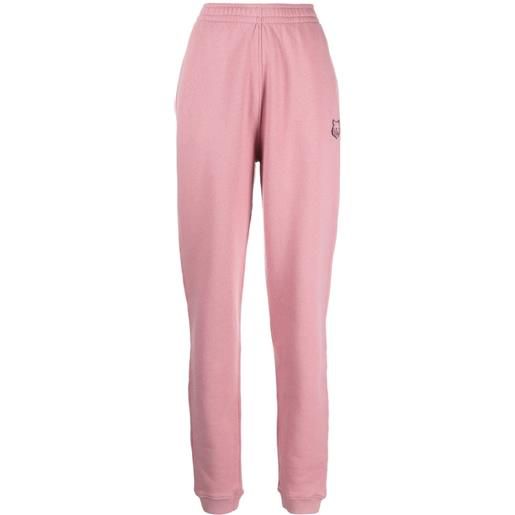 Maison Kitsuné pantaloni sportivi bold fox head - rosa