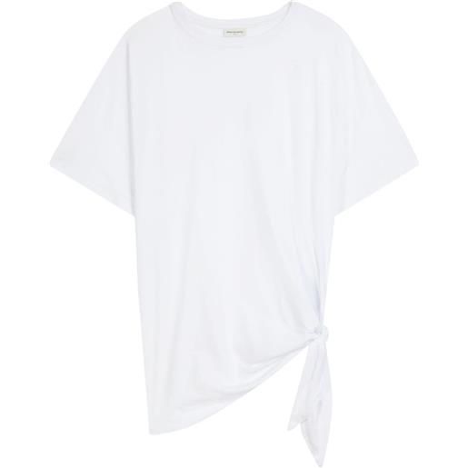 DRIES VAN NOTEN t-shirt con nodo - bianco