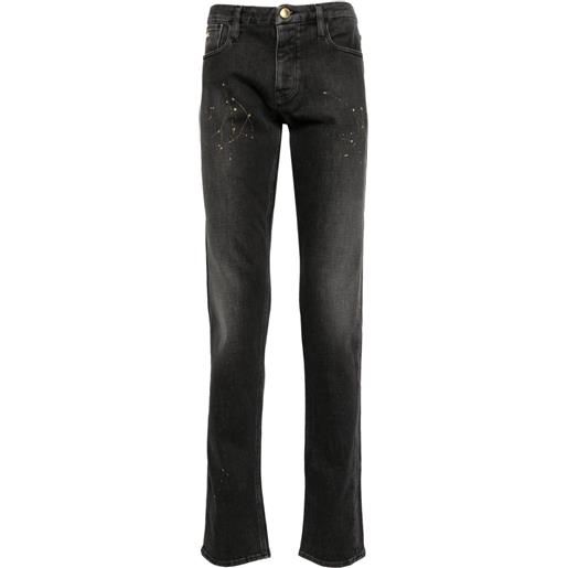Emporio Armani jeans dritti a vita media - grigio