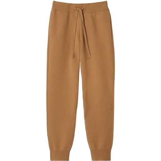 Burberry pantaloni sportivi con coulisse - marrone