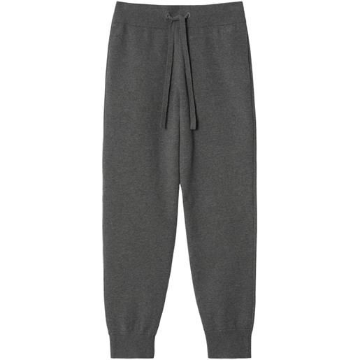 Burberry pantaloni sportivi con coulisse - grigio