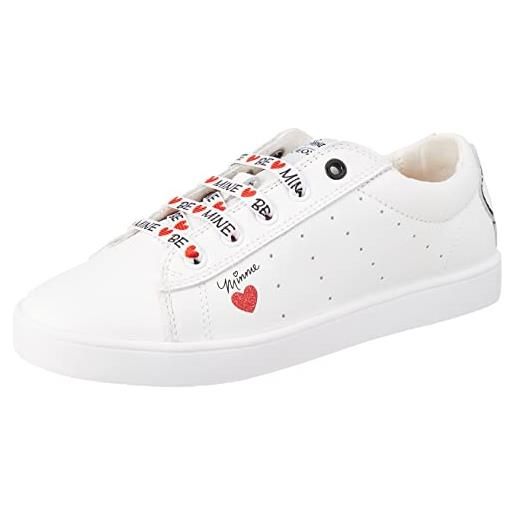 Geox j kathe girl f, sneakers bambine e ragazze, bianco/rosso (white/red), 34 eu