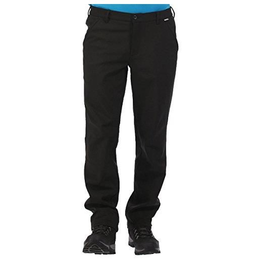 Regatta fenton water repellent and wind resistant long leg, pantaloni uomo, nero, size 36-inch