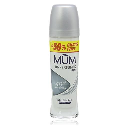 Mum deodorante extra fill unperfumed roll-on 75 ml - confezione da 6