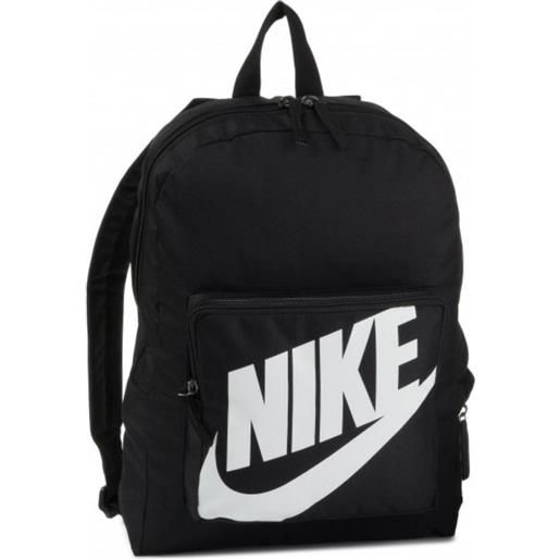 Nike y nk classic bkpk black/black/white zaino nero logo bianco
