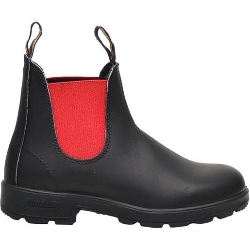 Blundstone beatles in pelle nera elastico rosso