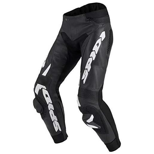 SPIDI rr pro warrior pantaloni in pelle moto (black/white, 48)