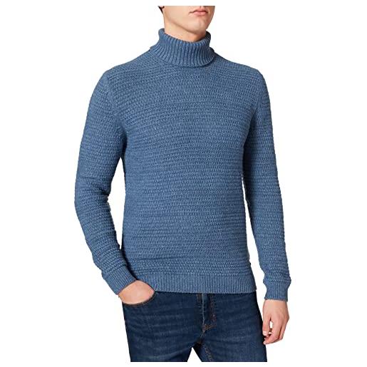 Pierre Cardin uni strick rollkragen maglione, blu, s uomo