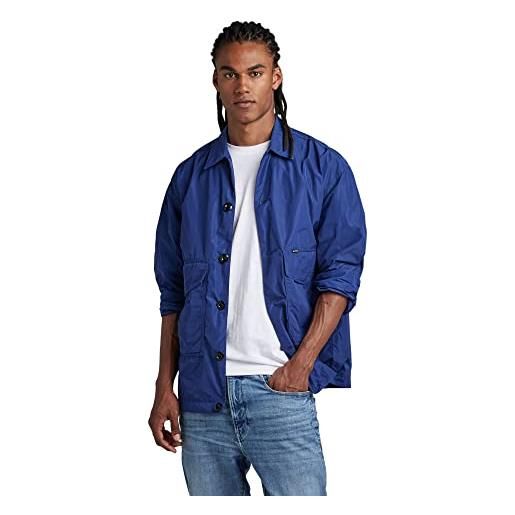 G-STAR RAW worker oversized overshirt giacca, blu (ballpen blue d22924-d296-1822), l uomo