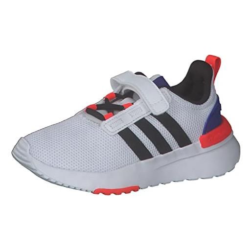 adidas racer tr21 c, scarpe da ginnastica, ftwr white core black lucid blue, 29 eu