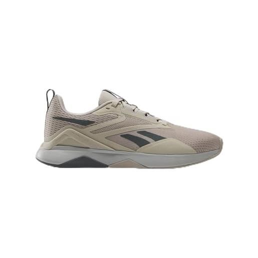Reebok nanoflex tr 2, sneaker uomo, ash/pugry3/purgry, 48.5 eu