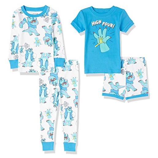 Amazon Essentials disney | marvel | star wars set pigiama (in precedenza spotted zebra) bambini e ragazzi, pacco da 2, mostri, 3 anni