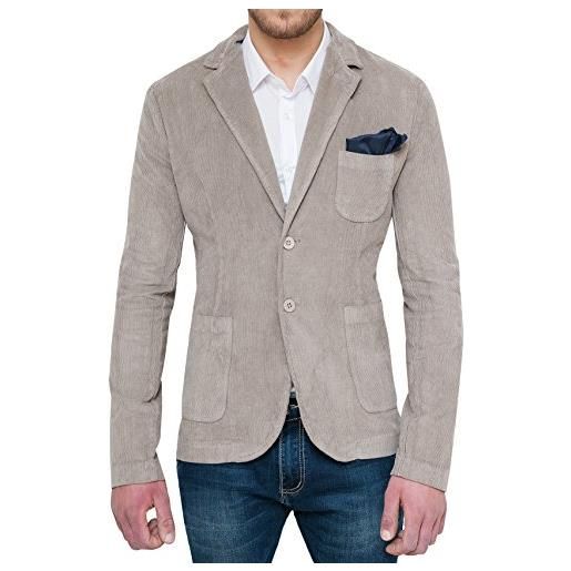 Mat Sartoriale giacca uomo sartoriale beige in velluto casual elegante 100% made in italy (l)
