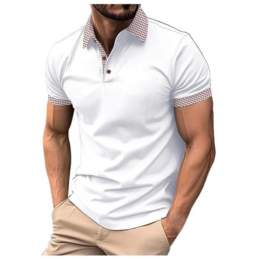 Generic magliette uomo manica corta il giorno di san patrizio anni 70 t shirt uomo manica corta italia camicia uomo manica corta camicia da vacanza x1-bianco xl