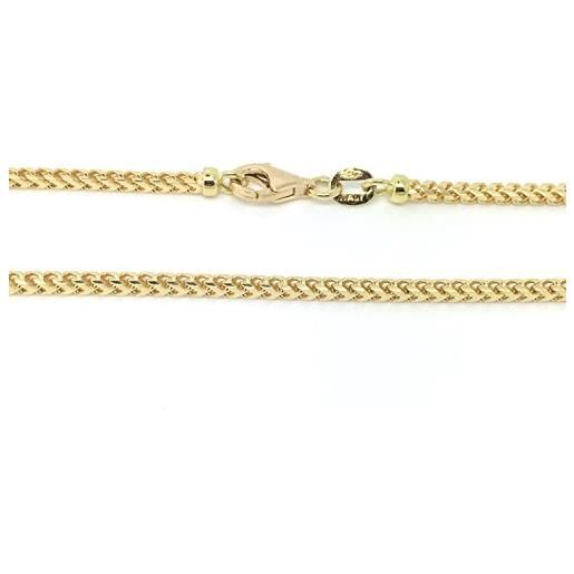 PRINS JEWELS collana in oro giallo 18 carati/750, larghezza 1,30 mm, lunghezza a scelta, metallo, nessuna pietra preziosa