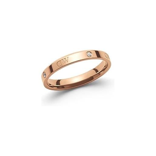 Daniel Wellington anello da donna collezione classic lumine. Gioiello in acciaio inossidabile di colore rose gold. Dimensioni: 8. La refrenza è: dw00400220. 