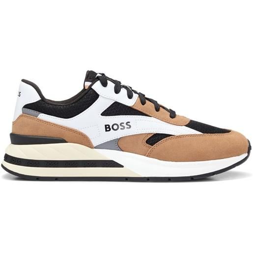 BOSS sneakers a inserti con design color-block - marrone