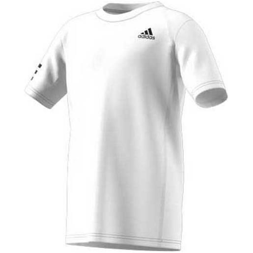 Adidas Badminton club 3 stripes short sleeve t-shirt bianco 13-14 years ragazzo