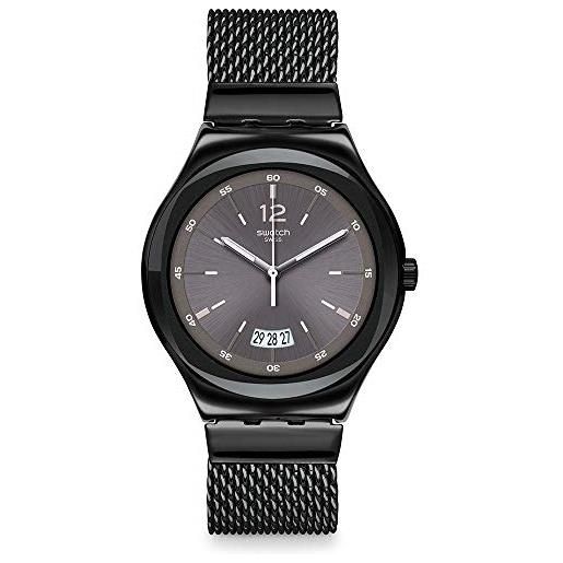Swatch orologio analogueico quarzo uomo con cinturino in acciaio inox ywb405ma
