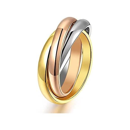 Antonio Romano Gioielli anello fedina 3 cerchi intrecciati di 3 colori di oro 18 kt. (23)