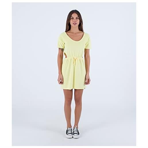 Hurley w oceancare towel dress vestito, translucent yellow, l donna