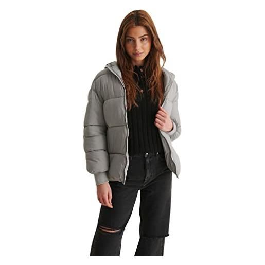 NA-KD hooded jacket giacche, grey, 46 donna