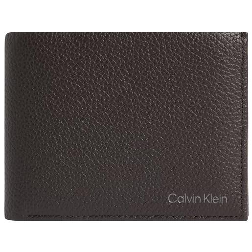 Calvin Klein men warmth trifold 10cc w/coin, dark brown, one size