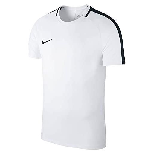 Nike academy18 training top, t-shirt unisex bambini, white/black/black, xs
