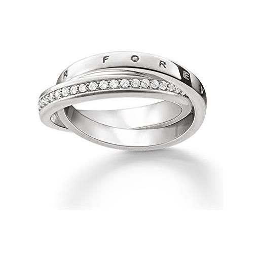 Thomas Sabo anello da donna in argento sterling 925 con zirconia cubica, misura 14