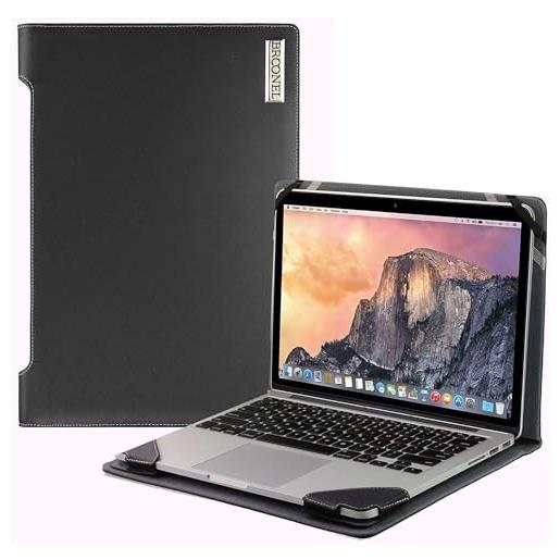 Broonel - profile series - custodia in pelle nera - compatibile con il pc portatile ultra sottile con windows 10.1 hsw 10.1