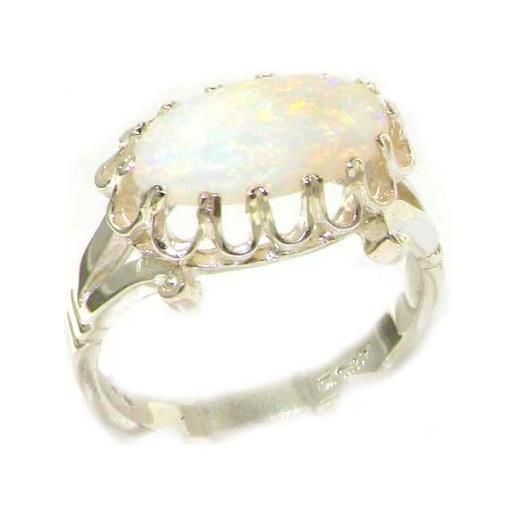LetsBuySilver anello donna in argento 925 sterling con opale 1.3 carati - taglia 18 - altro taglie disponibili