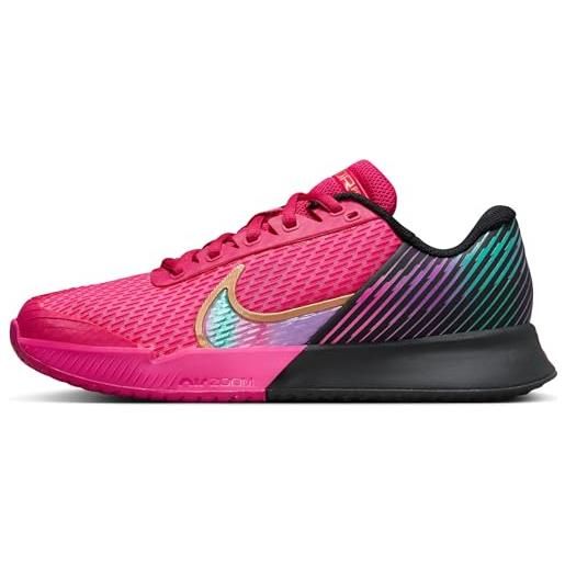 Nike court air zoom vapor pro 2 prm, basso donna, fireberry multi color black, 36.5 eu