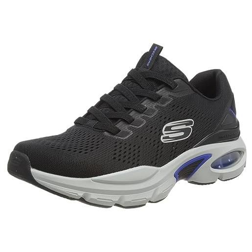 Skechers skech-air ventura, scarpe sportive uomo, black mesh synthetic blue trim, 39 eu
