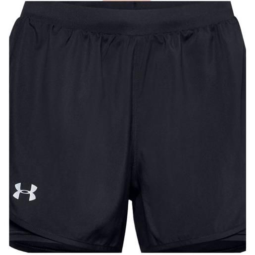 UNDER ARMOUR pantaloncini fly-by 2.0 2-in-1 donna black/reflective