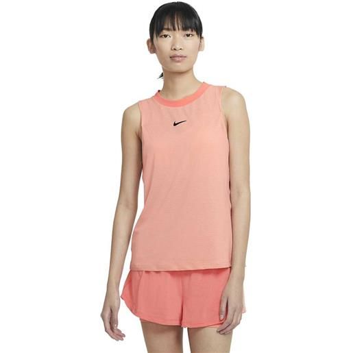 Nike court advantage sleeveless t-shirt arancione l donna