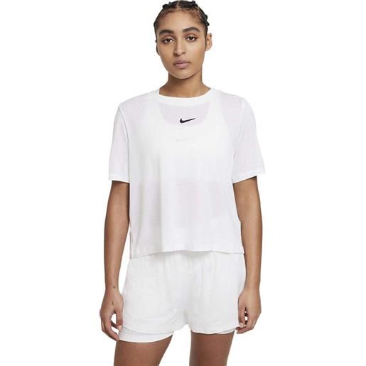 Nike court advantage short sleeve t-shirt bianco xs donna